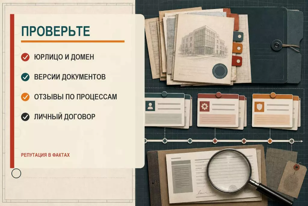 Чек-лист проверки организации, документов, отзывов и личного договора